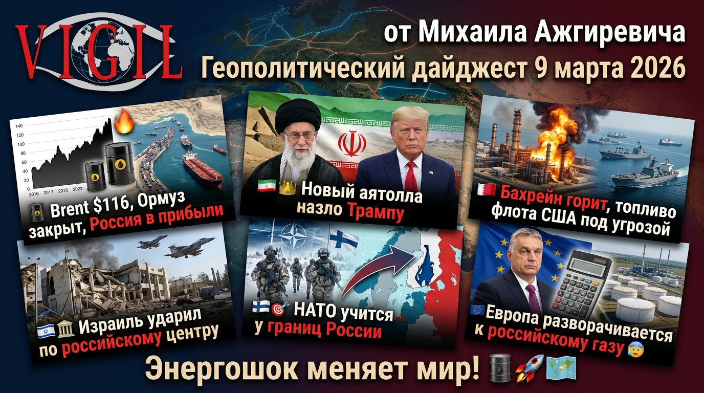 Геополитический дайджест от Михаила Ажгиревича за 9 марта 2026, vigiljournal.com