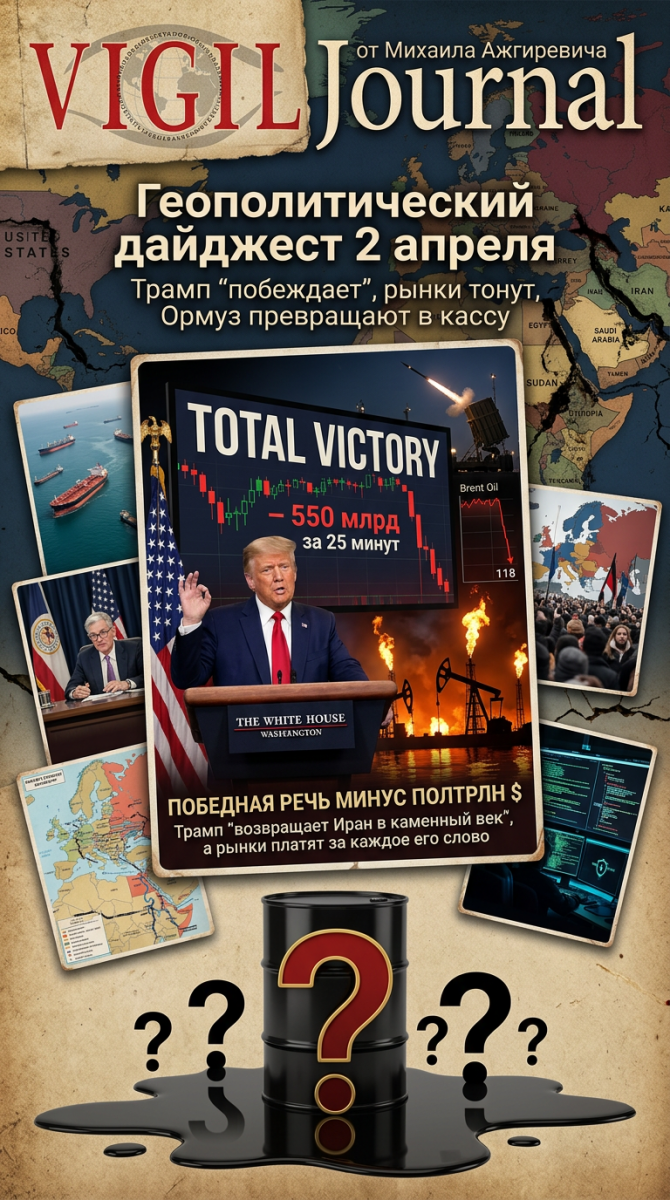 Геополитический дайджест от Михаила Ажгиревича за 2 апреля 2026!